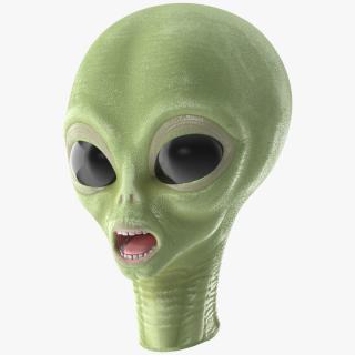 3D Cartoon Alien Head model