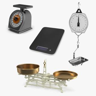 Kitchen Scales Collection 2 3D