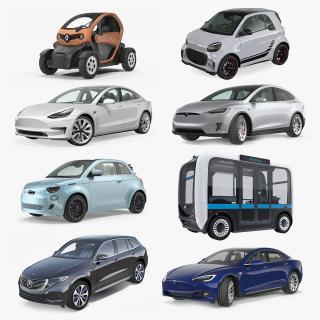 3D Electric Cars Collection 2