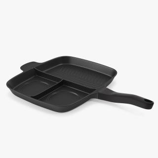 3D Masterpan 3 Section Grill Griddle Skillet