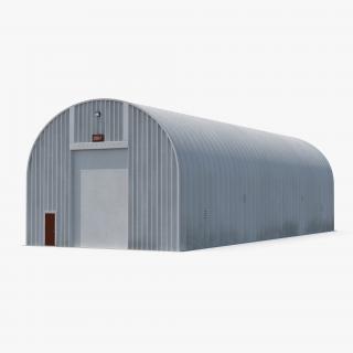 3D Quonset Hut Utility Building model