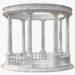 Marble Round Colonnade 3D