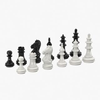 3D Plastic Chess Figures