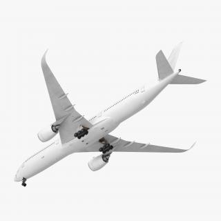 3D Airbus A350-1000 Generic Rigged