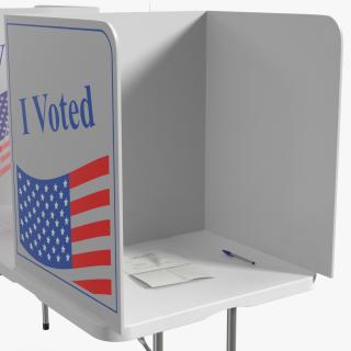 3D model Voting Table with Form and Pen