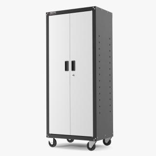 Grey Freestanding Garage Cabinet 3D