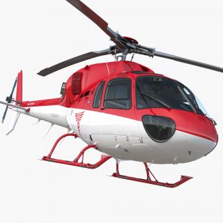 3D Medical Air Rescue Helicopter Eurocopter AS-355N model