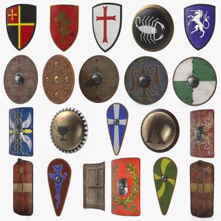 Medieval Shields Collection 2 3D model