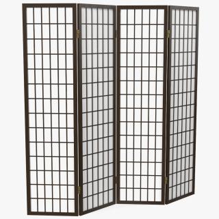 3D model Four Panel Folding Screen