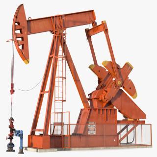 3D Oil Well Pump Jack model