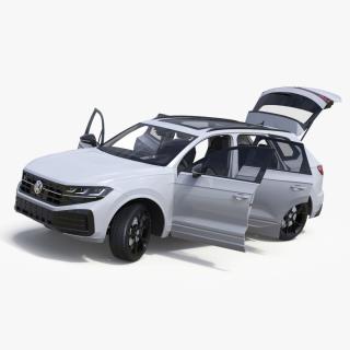 3D Volkswagen Touareg 2024 White Rigged