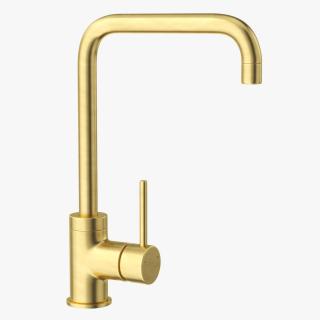 Angular Single Lever Sink Mixer Brass 3D