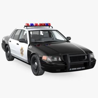 Las Vegas Police Car Rigged 3D