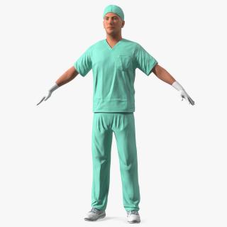 Asian Doctor wearing Gloves 3D