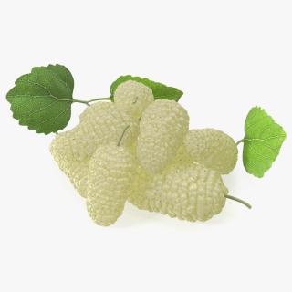 3D model Pile of Mulberry Fruit White 2