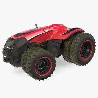 3D model Self-Driving Drone Tractor Dusty Rigged 3D Model 2