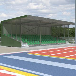 3D Tribunes with Roof model