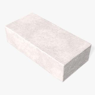 White Solid Sand Lime Brick 3D