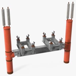 Gas Pipeline Double Support 3D