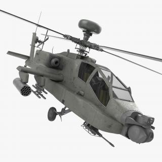 3D AH-64D Apache Longbow Rigged model