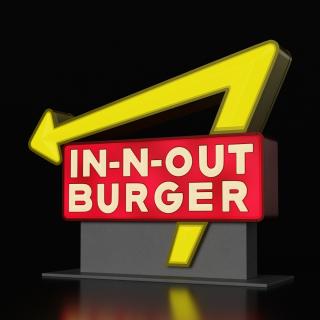 In N Out Burger Stand Light 3D