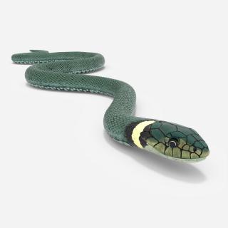 3D Grass Snake Green Rigged for Cinema 4D model