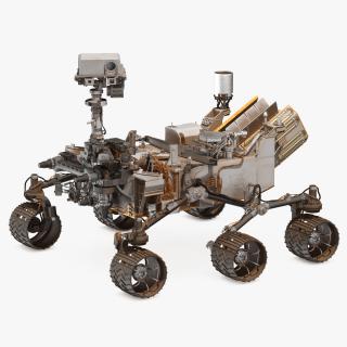 3D Curiosity Mars Rover Dusty Rigged model