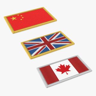 Flag Military Patches Collection 2 3D model