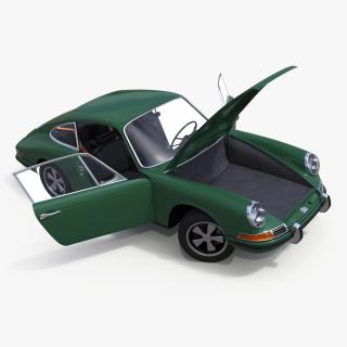 3D Retro Coupe Sport Car Rigged model