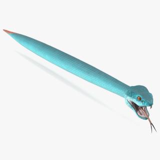 3D Blue Trimeresurus Snake model