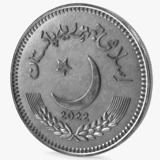 2 Pakistan Rupees Silver 3D model