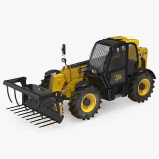 3D JCB 535 Hydraulic Telehandler Forklift model