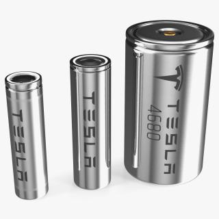 Tesla Batteries Set 3D model