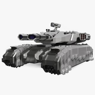 3D Fantastic Heavy Tank White