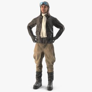 Pilot in Standing Pose 3D