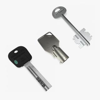 3D model Door Lock Keys Collection