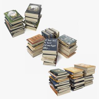 3D Hardcover Books Collection