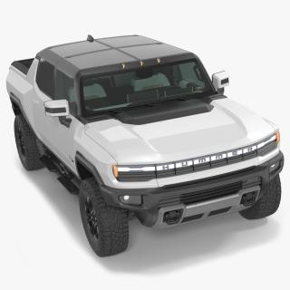 2022 GMC Hummer EV PICKUP Lights On Rigged 3D