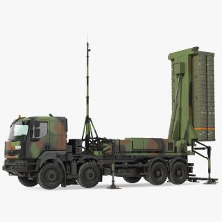 3D SAMP-T Air Defense Missile System Armed Position model