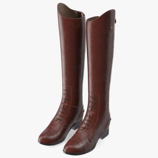 Horse Riding Boots Brown 3D model