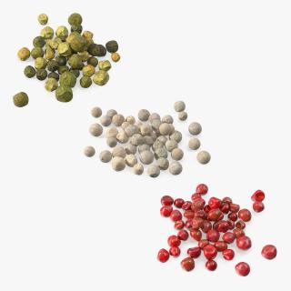 3D Dried Peppercorns Collection model