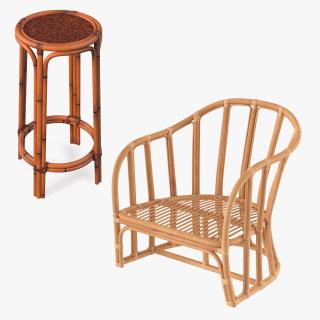 Rattan Furniture Collection 3D