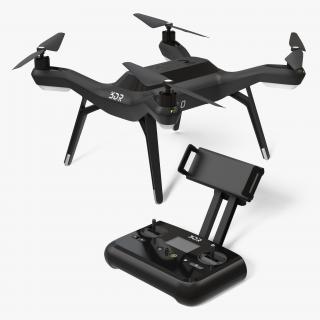 R Solo Drone Quadcopter Set Rigged 3D model