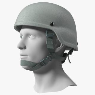 3D Combat Helmet Gray model