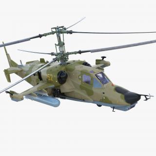 3D Attack Helicopter Kamov KA-50 Black Shark Rigged model