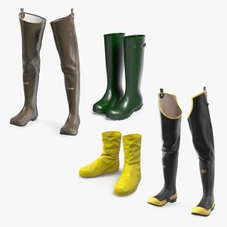 Waterproof Boots Collection 2 3D model