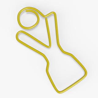 Slingshot Shaped Paper Clip 3D