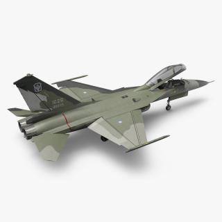 3D AIDC F-CK-1 Unarmed Fighter Jet Green Rigged for Cinema 4D model