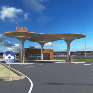 3D model Filling Station