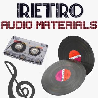 Retro Audio Materials Collection 3D